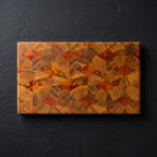 Skärbräda i ek och mahogny, 27x21x3,5 cm